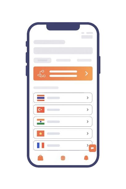 Choose your eSIM plan from available countries